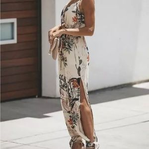 Boho Floral Jumpsuit.